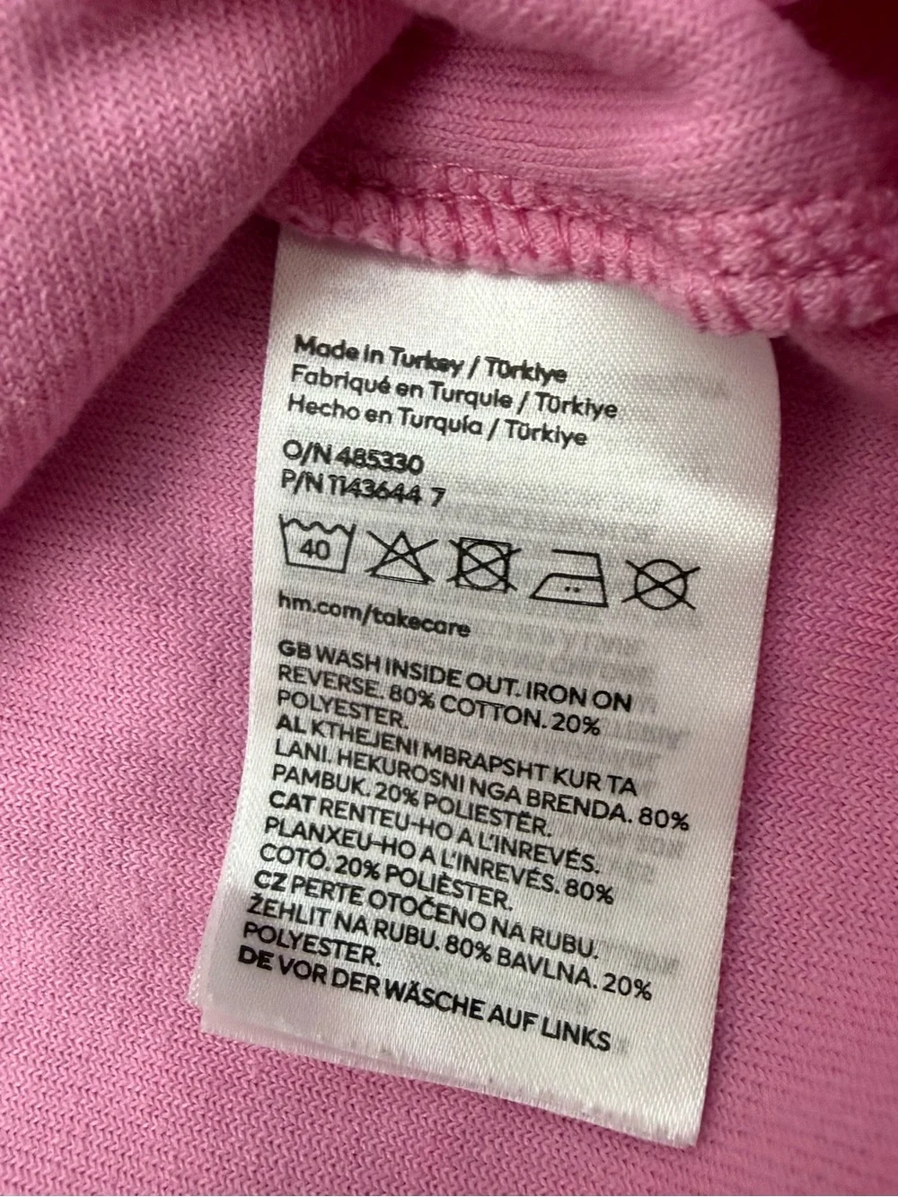 H&M girls pink